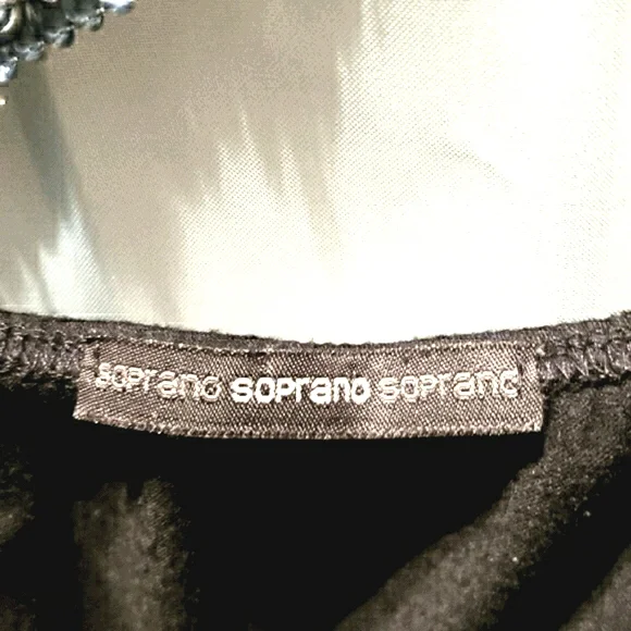SOPRANO BLACK HALTER DRESS SZ M